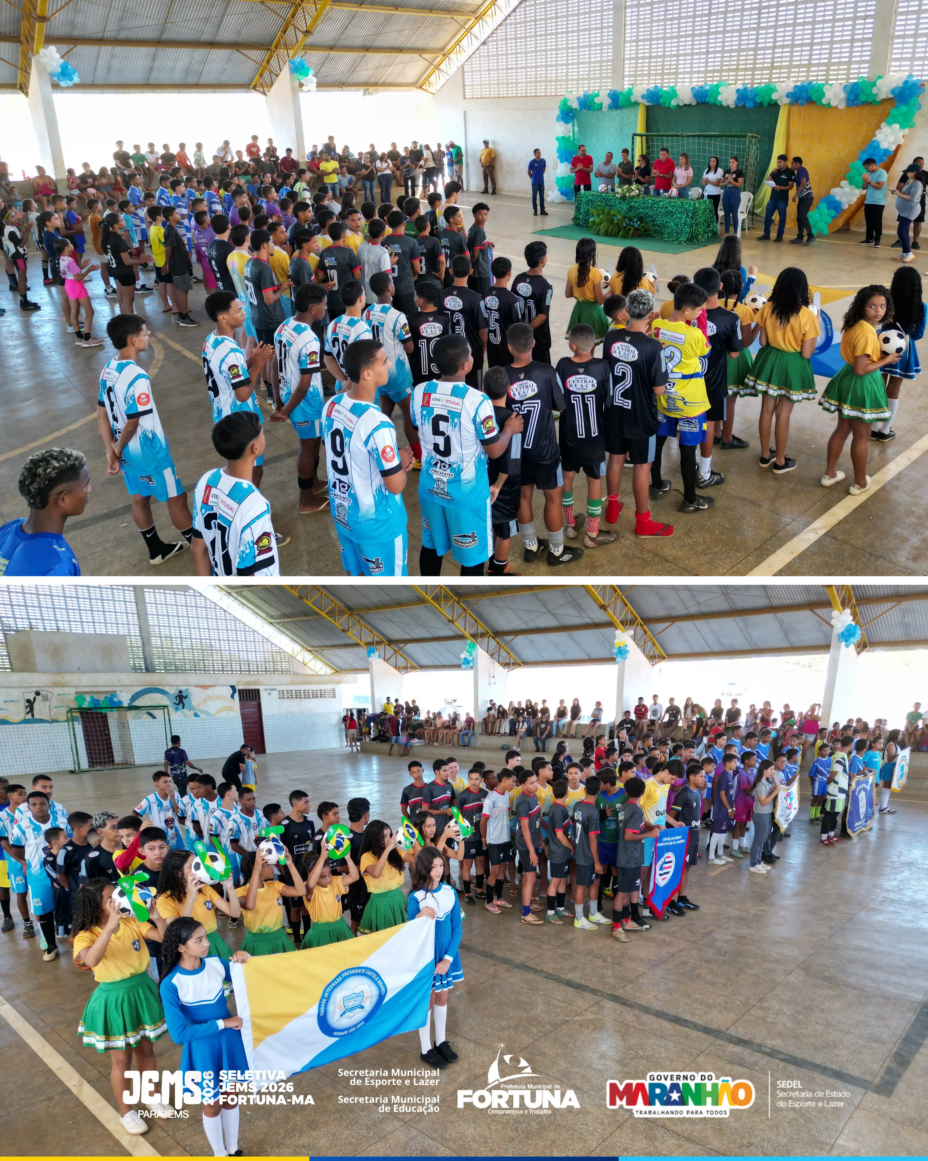 Foto 1 – Educação e esporte unidos na grande abertura dos JEMS 2026!