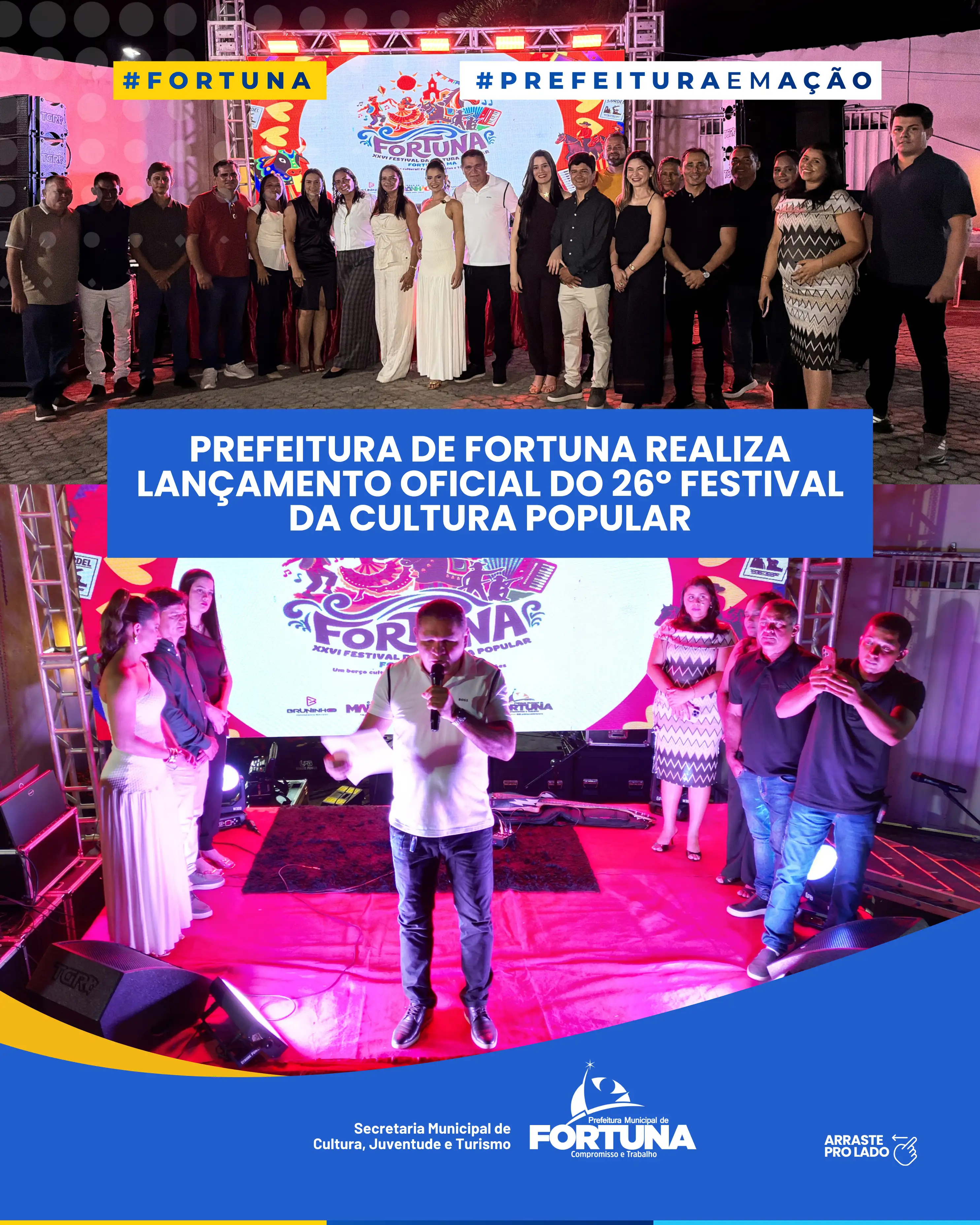 Prefeitura de Fortuna realiza lançamento oficial do 26º Festival da Cultura Popular