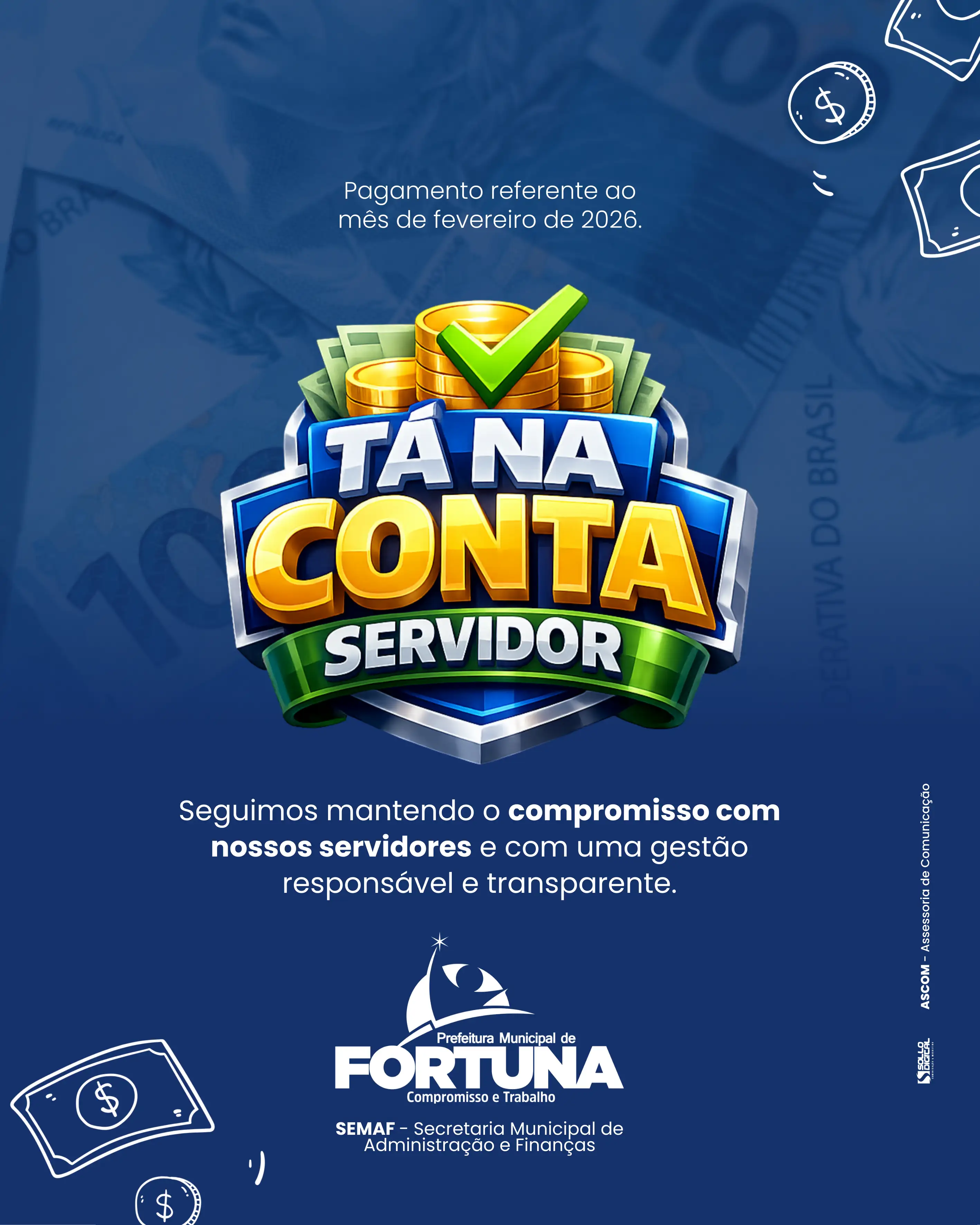 ALÔ, SERVIDOR… TÁ NA CONTA!