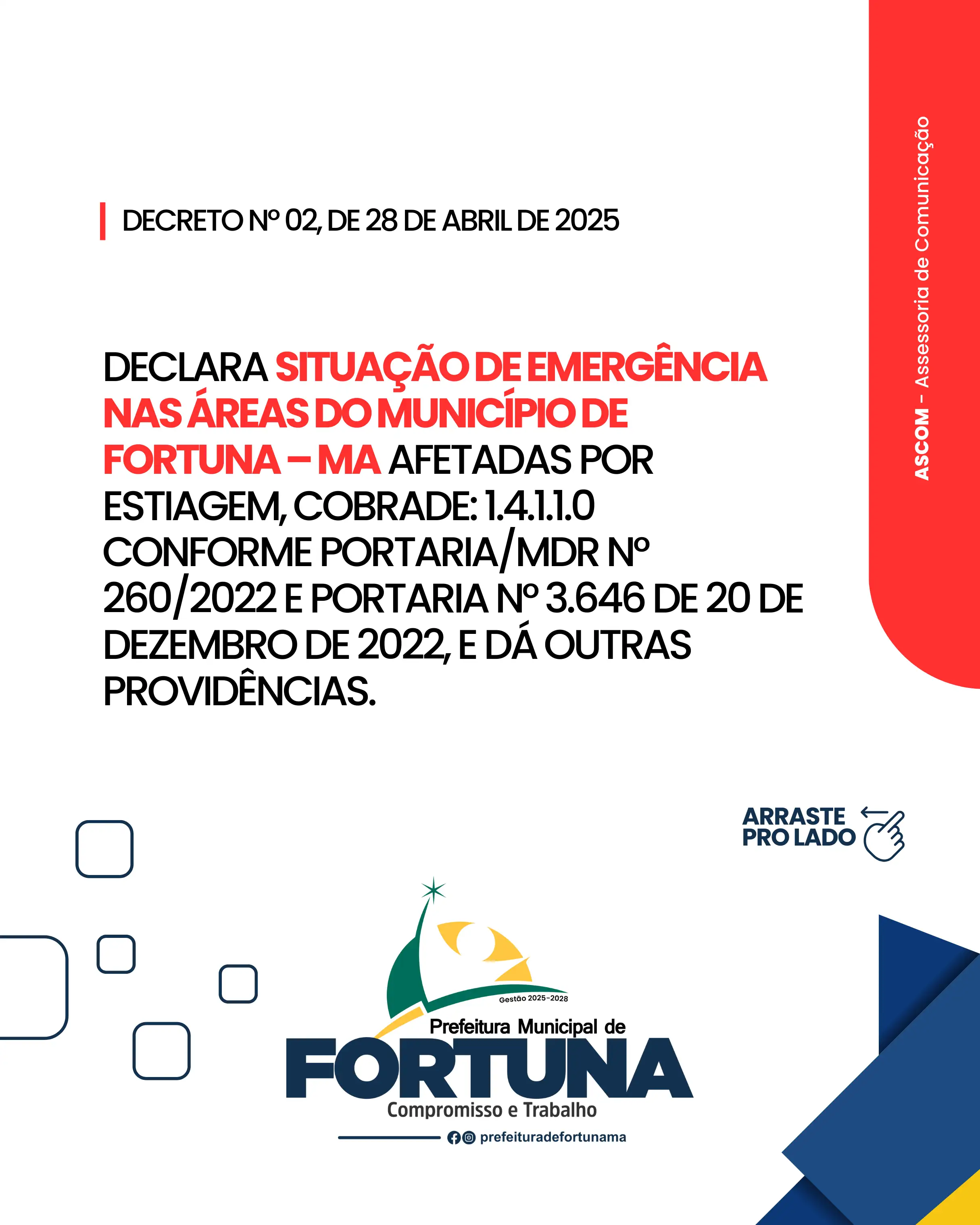 DECRETO Nº 02, DE 28 DE ABRIL DE 2025