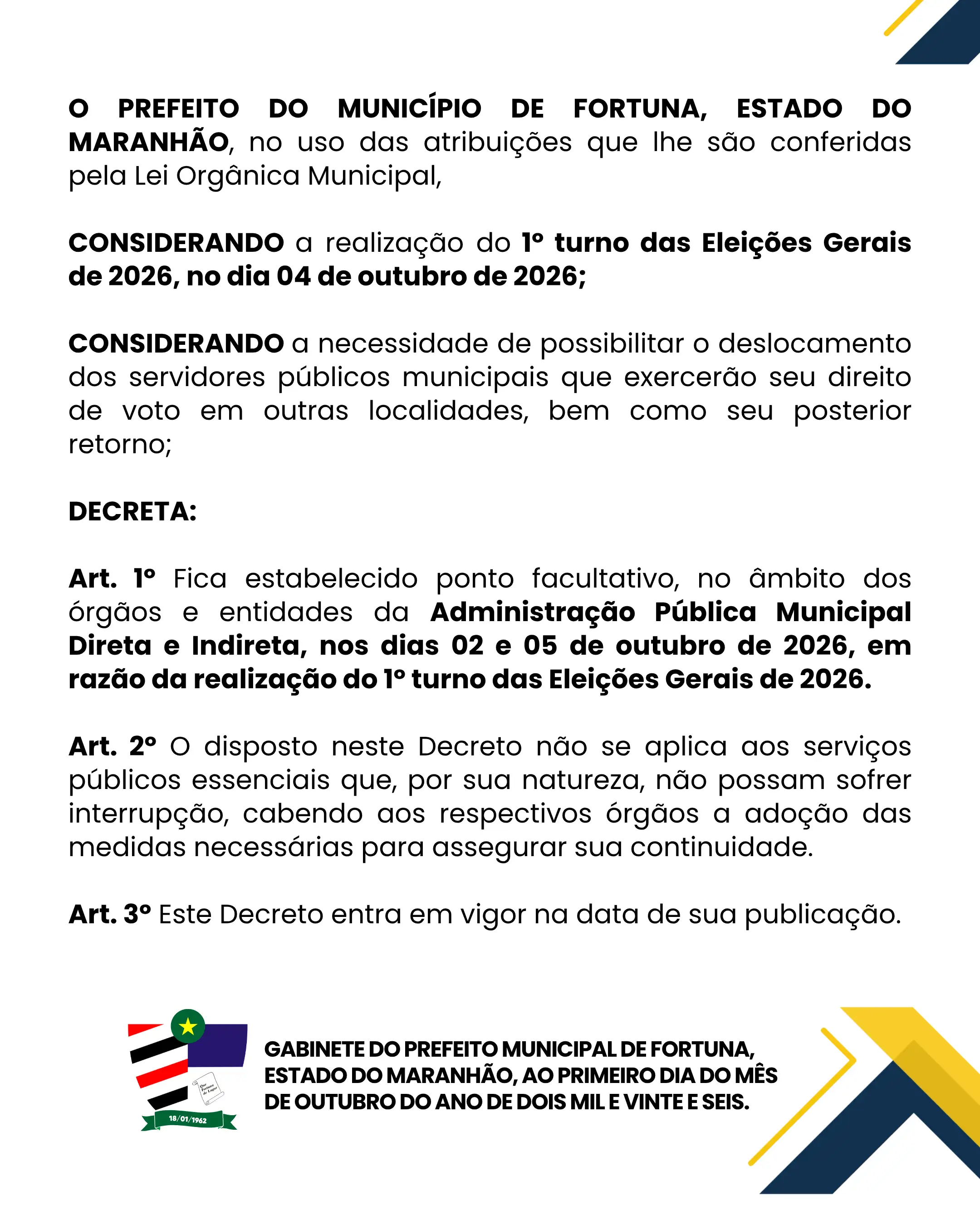 Foto 1 – 📢 PONTO FACULTATIVO