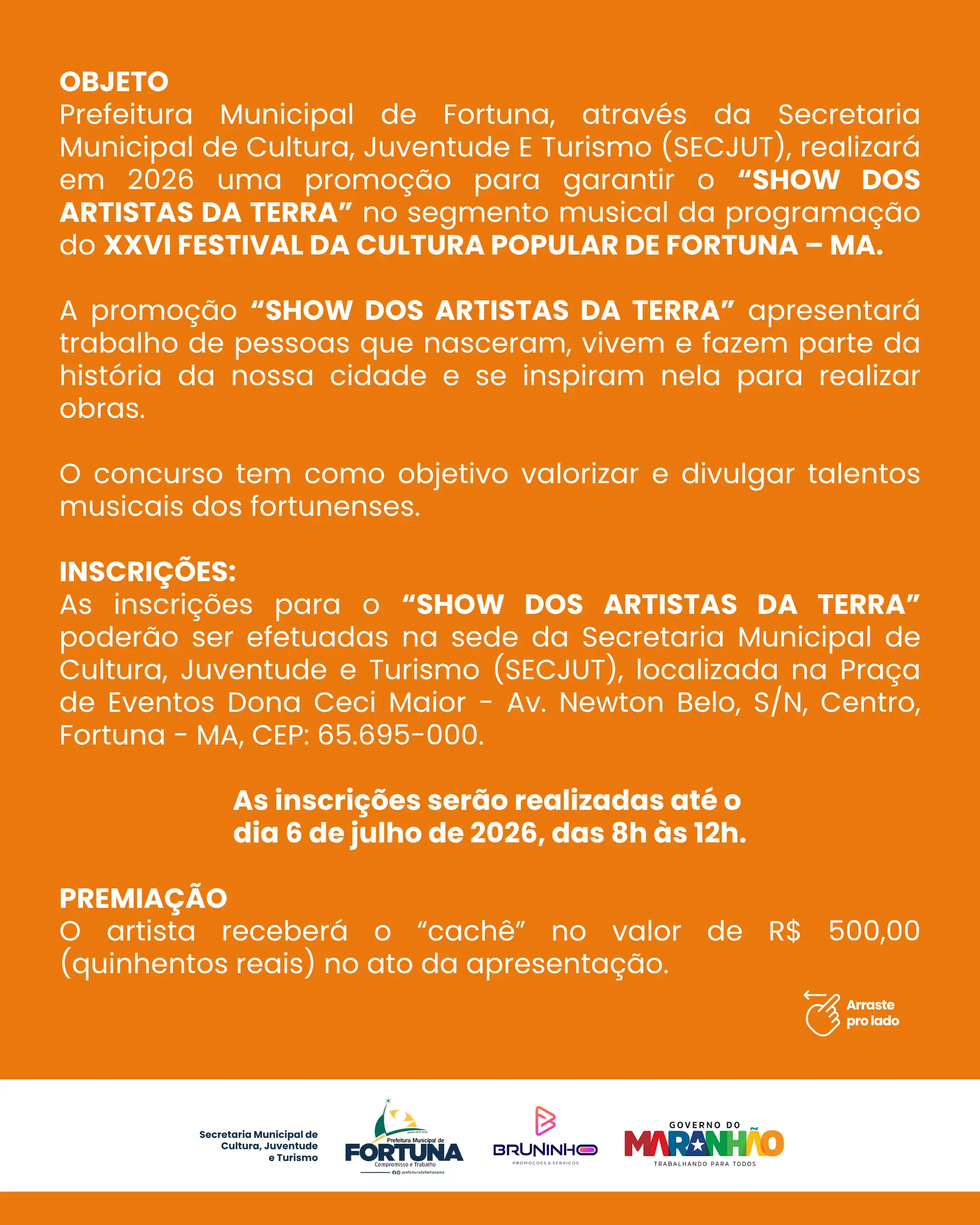 Foto 5 – Chegou a sua vez de fazer parte do maior festival da nossa cultura!