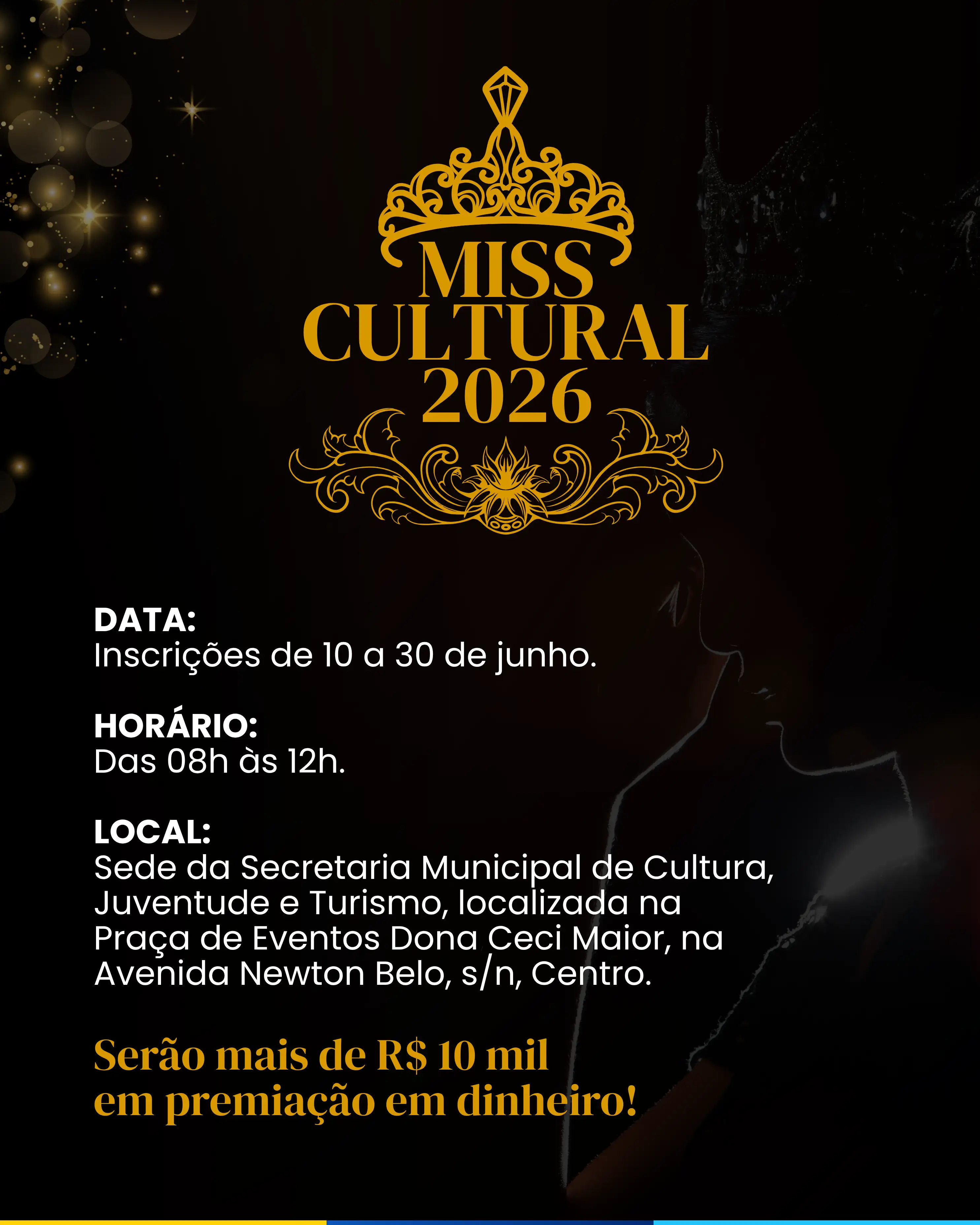 Foto 1 – MISS CULTURAL 2026 – INSCRIÇÕES ABERTAS!