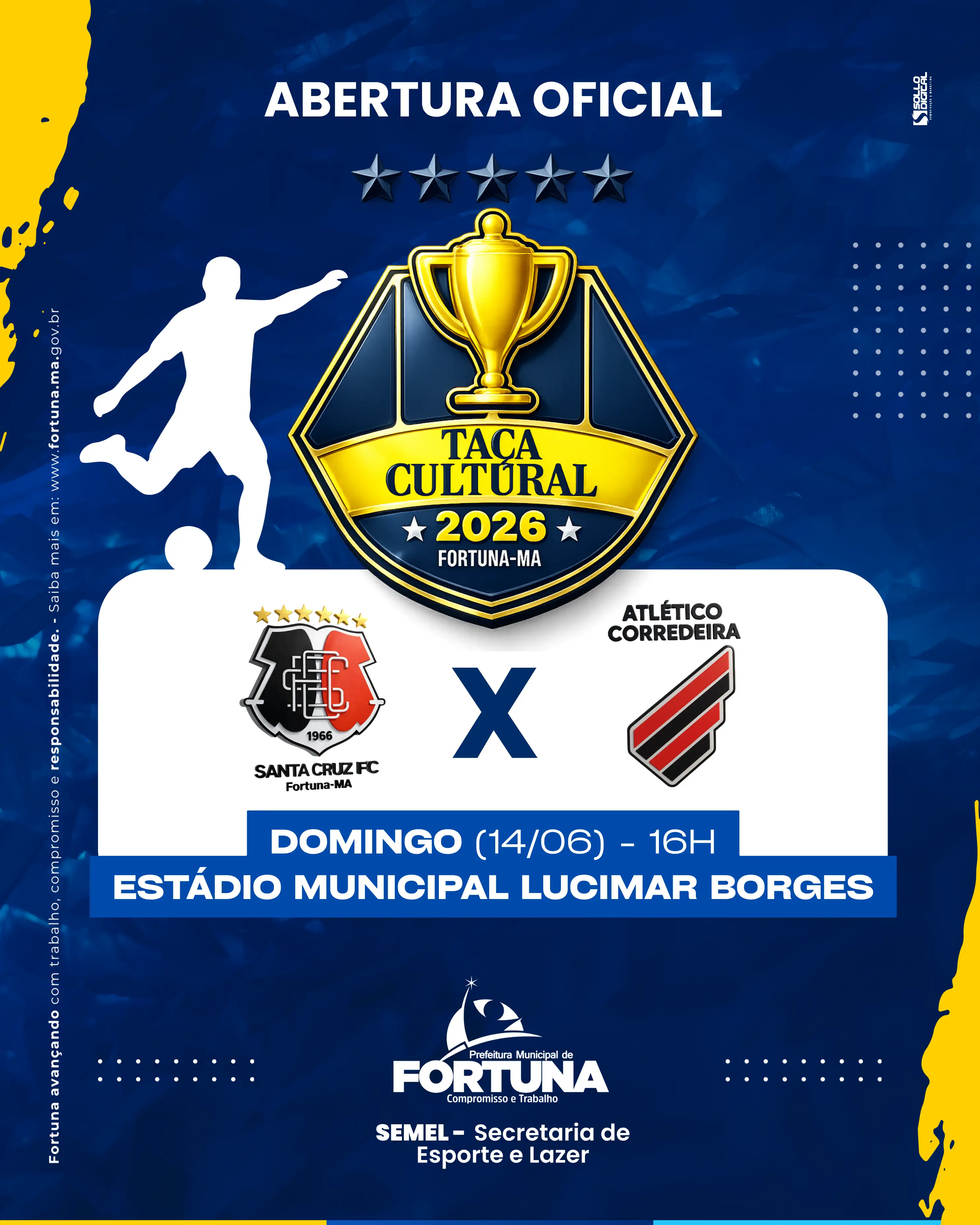 A bola vai rolar na abertura da Taça Cultural 2026!