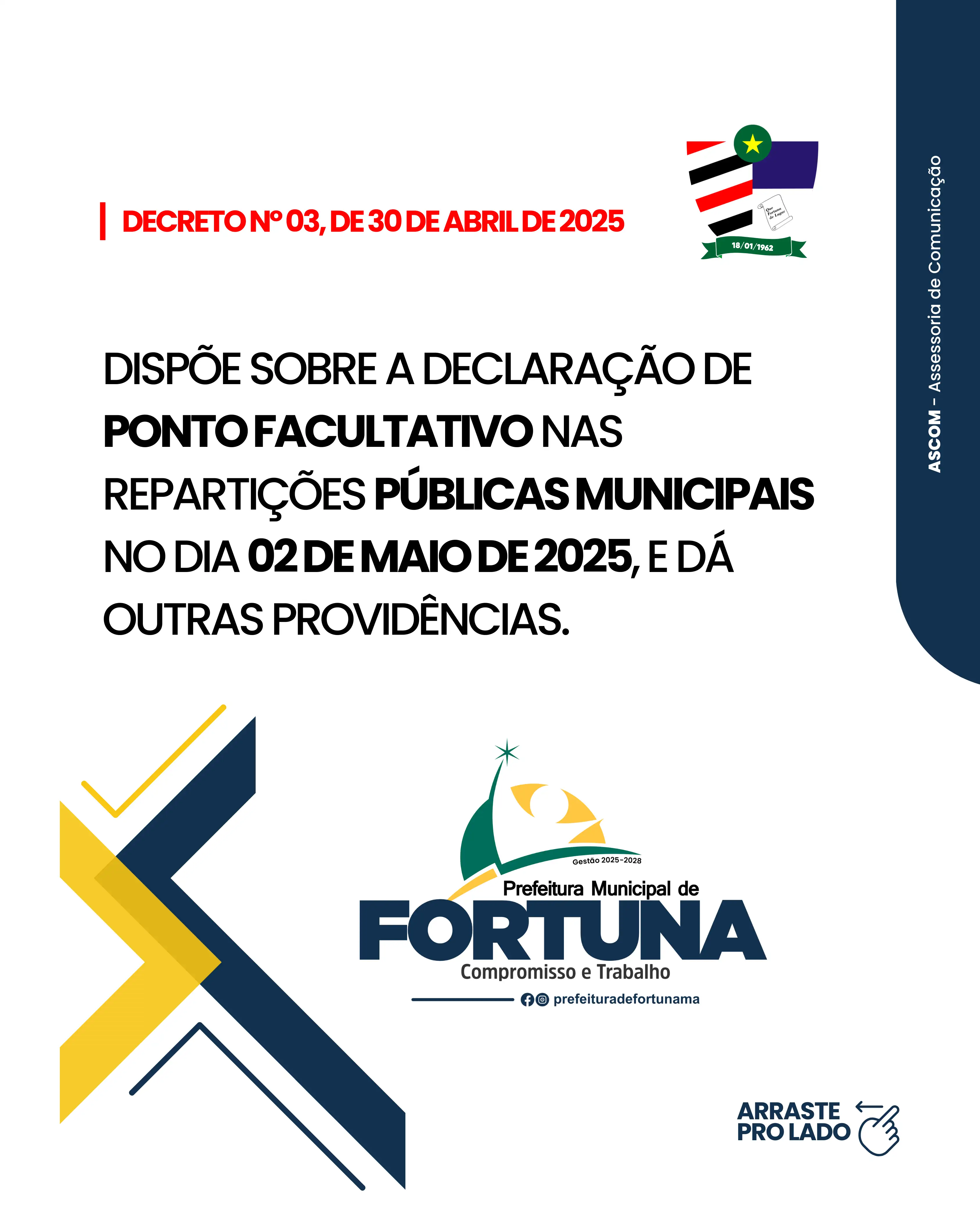 DECRETO Nº 03, DE 30 DE ABRIL DE 2025
