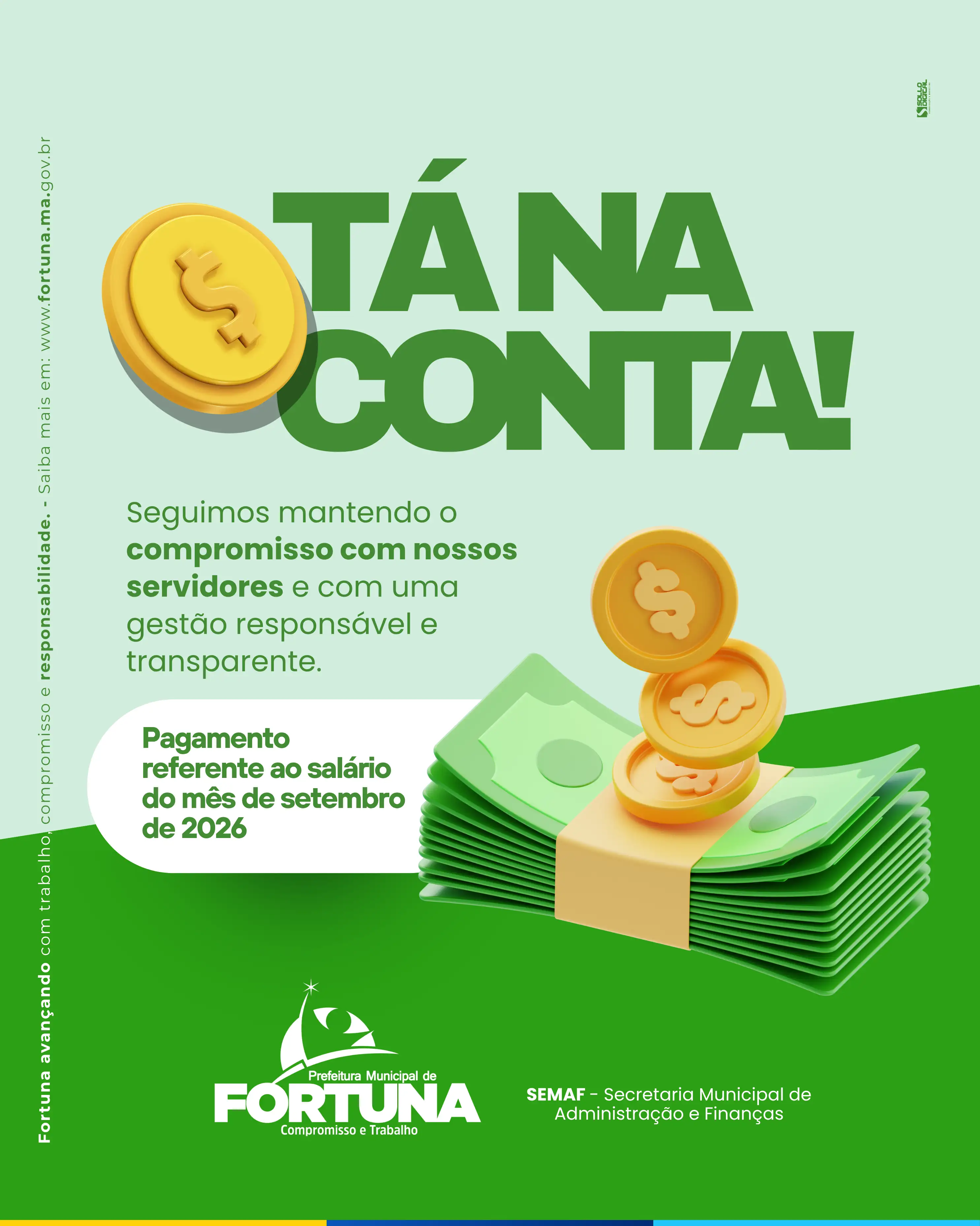 TÁ NA CONTA, FORTUNA!