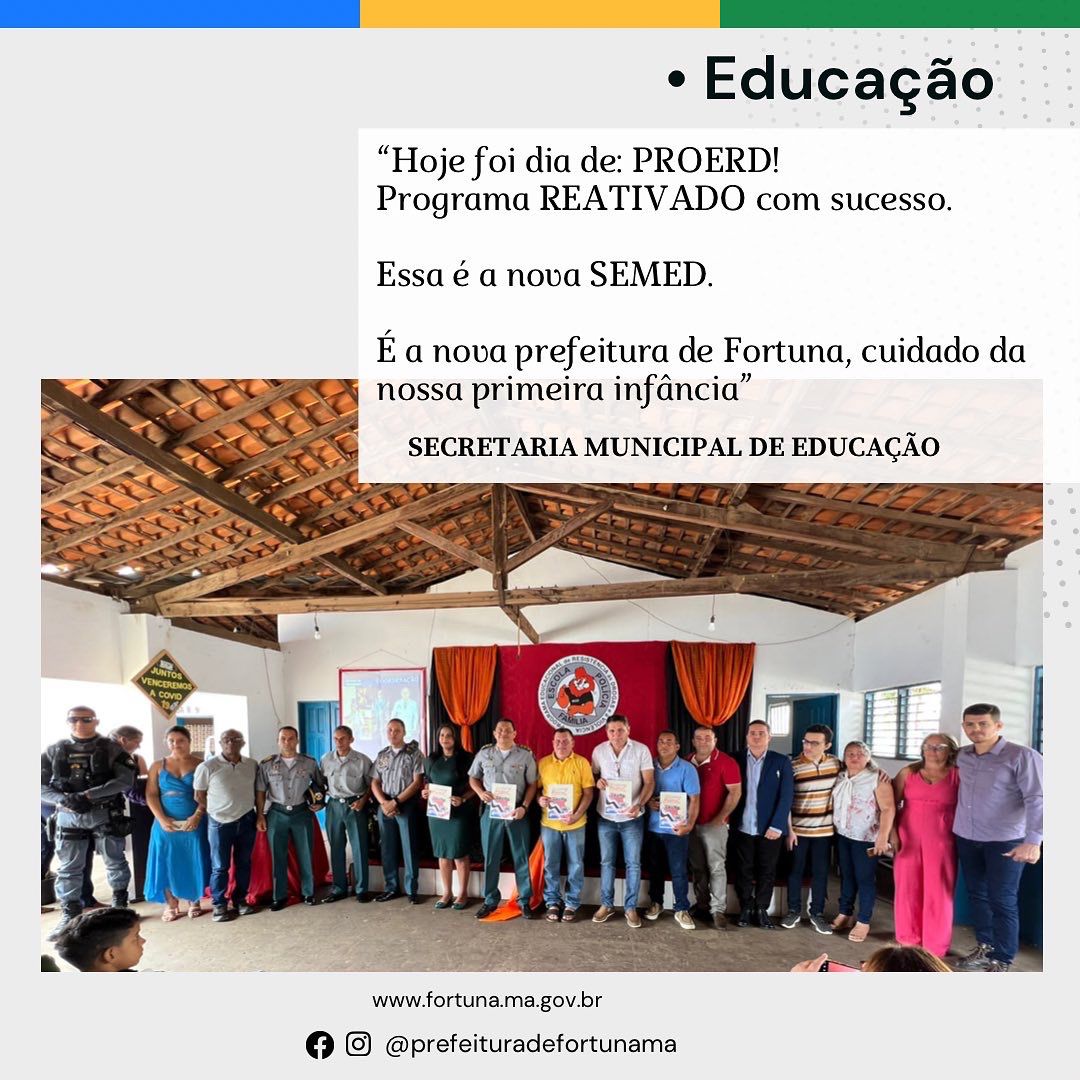 Prefeitura de Fortuna e Polícia Militar do Maranhão realizam aula inaugural do Proerd para alunos da rede pública de ensino